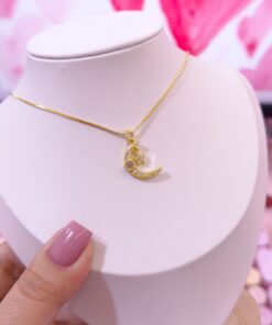 20125 - Collar armado luna con estrella colgando