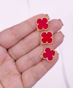 20204-4 Dije Trebol conector vinotinto