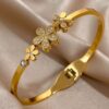 41009 - pulsera acero tri-flor