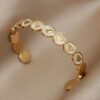 41024 - pulsera acero multi corazon con nacar