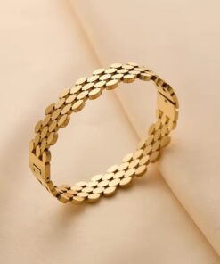 41038 - Pulsera Acero dorada multi forma