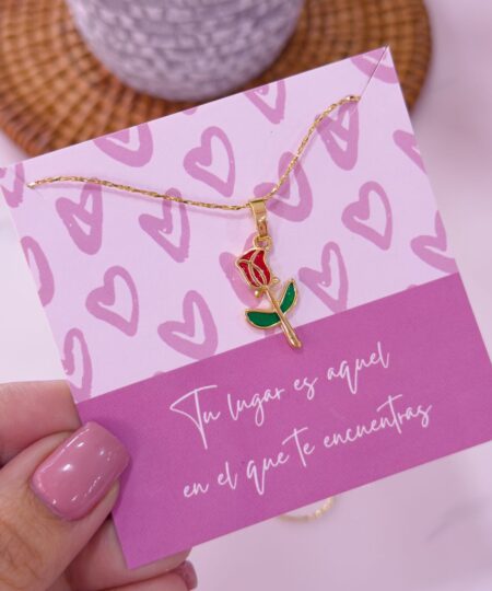 20206 - Collar armado tulipan rojo