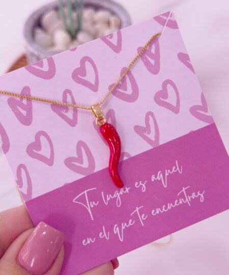 20220 - Collar armado aji rojo