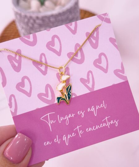 20224 - Collar armado tulipan blanco