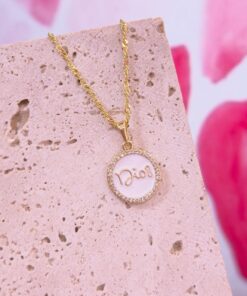 20074 - Collar armado dios esmaltado con cristales blanco