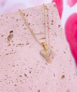 20009 - Collar armado corazon con cristales