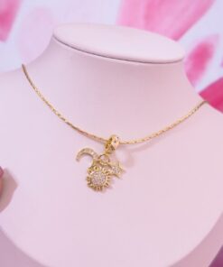 20128 - Collar armado luna sol estrella