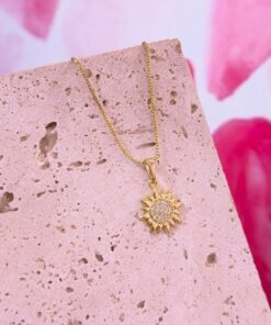 20080 - Collar armado sol con cristales