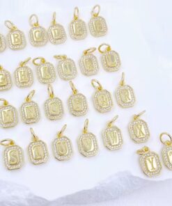 Alternative view of 20503 - Dije letras Cuadradas