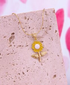 20141 - Collar armado girasol amarillo