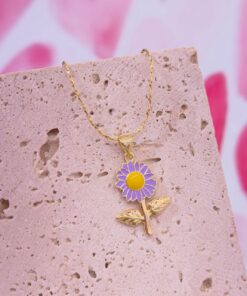 20140 - Collar armado girasol morado