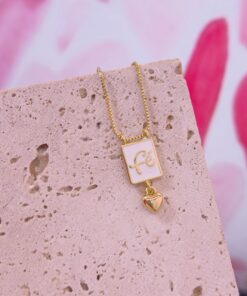 20031 - Collar armado fe escapulario con corazon esmaltado