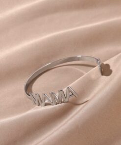 41006-1 Pulsera balines MAMA corazon con cristales