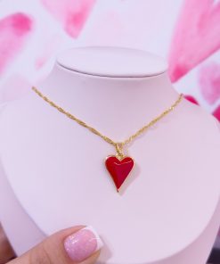 20218 - Collar armado corazón rojo