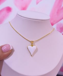 20217 - Collar armado corazon blanco