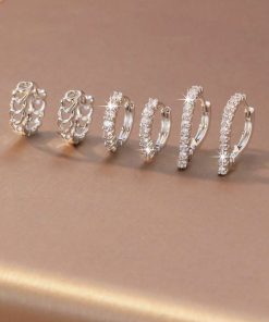 80437 - Set 3 Zarcillos plateado