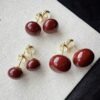 80458-2 Set 3 Par perla vinotinto