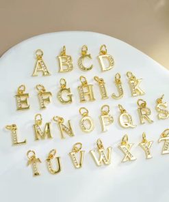 20505 - Dije letras en circon y lisa