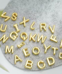 Alternative view of 20504 - Dije letras goldfield dorada pasador