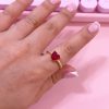 30024 - Anillos Rodio cristal rojo