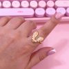 30023 - Anillos Rodio corazon