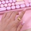30027 - Anillos Rodio corazon abombachado