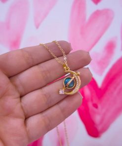 20155 - Collar armado luna con galaxia