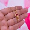 20182 - Collar armado medusa rojo