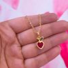 20185 - Collar armado manzana roja