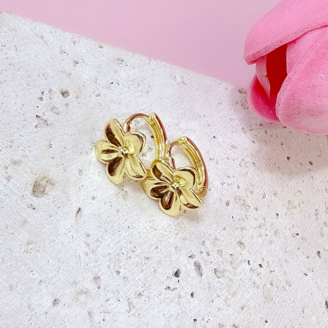 81005 - Zarcillos Rodio flor