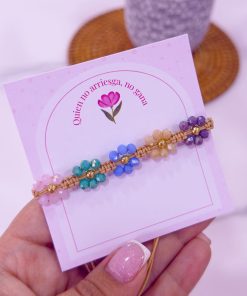 41048 - Pulsera flor cristales