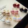 80465 - Set 6 par perlas blanco rosado tornasol dorado negro vinotinto