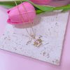 20372 - collar armado corona cristal rosa