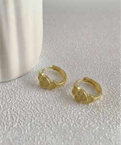81025 - Zarcillos Rodio corazon multi cristales