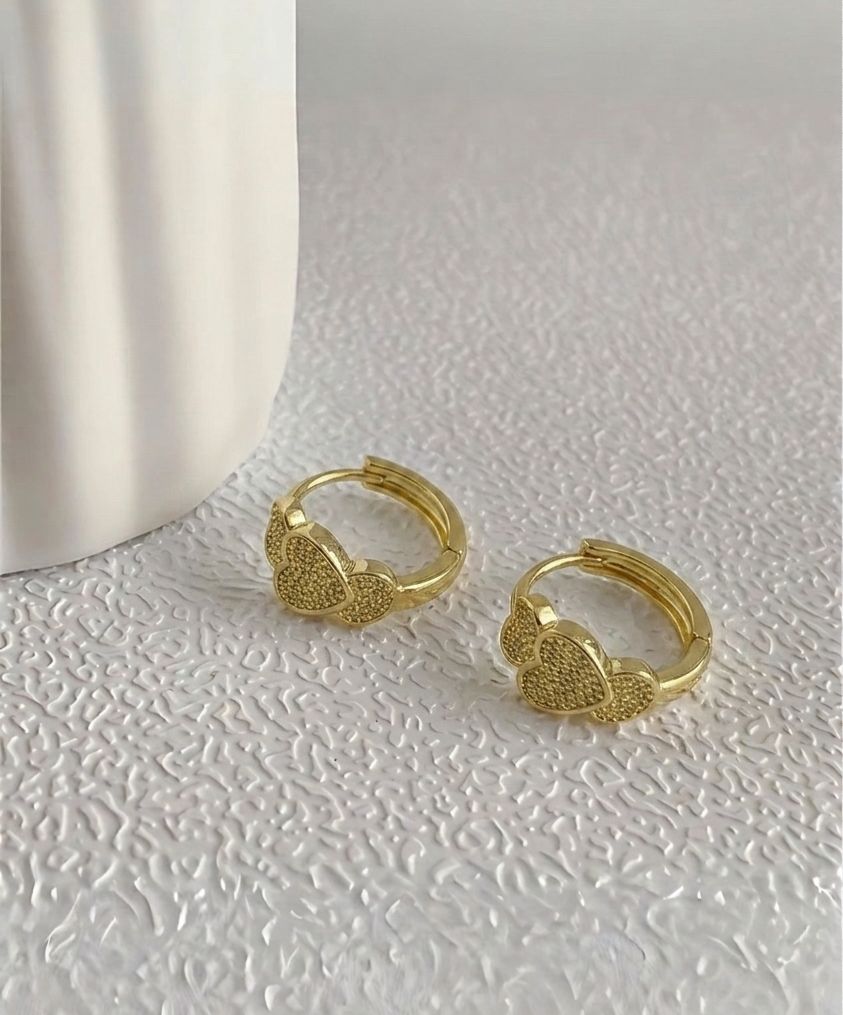 81025 - Zarcillos Rodio corazon multi cristales