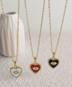 Alternative view of 20226 - Collar armado corazon con ojo negro