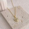 20232 - Collar armado corazon con cristales blanco