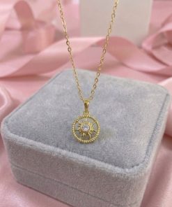 20129 - Collar armado sol con cristal
