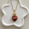 21029-4 Collar armado corazon rojo