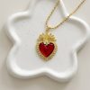 21029-2 Collar armado corazon rojo