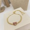 41189-1 Pulsera balines cabeza oso fucsia