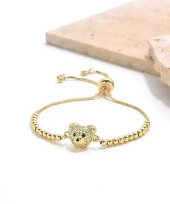41028 - Pulsera balines oso dorado