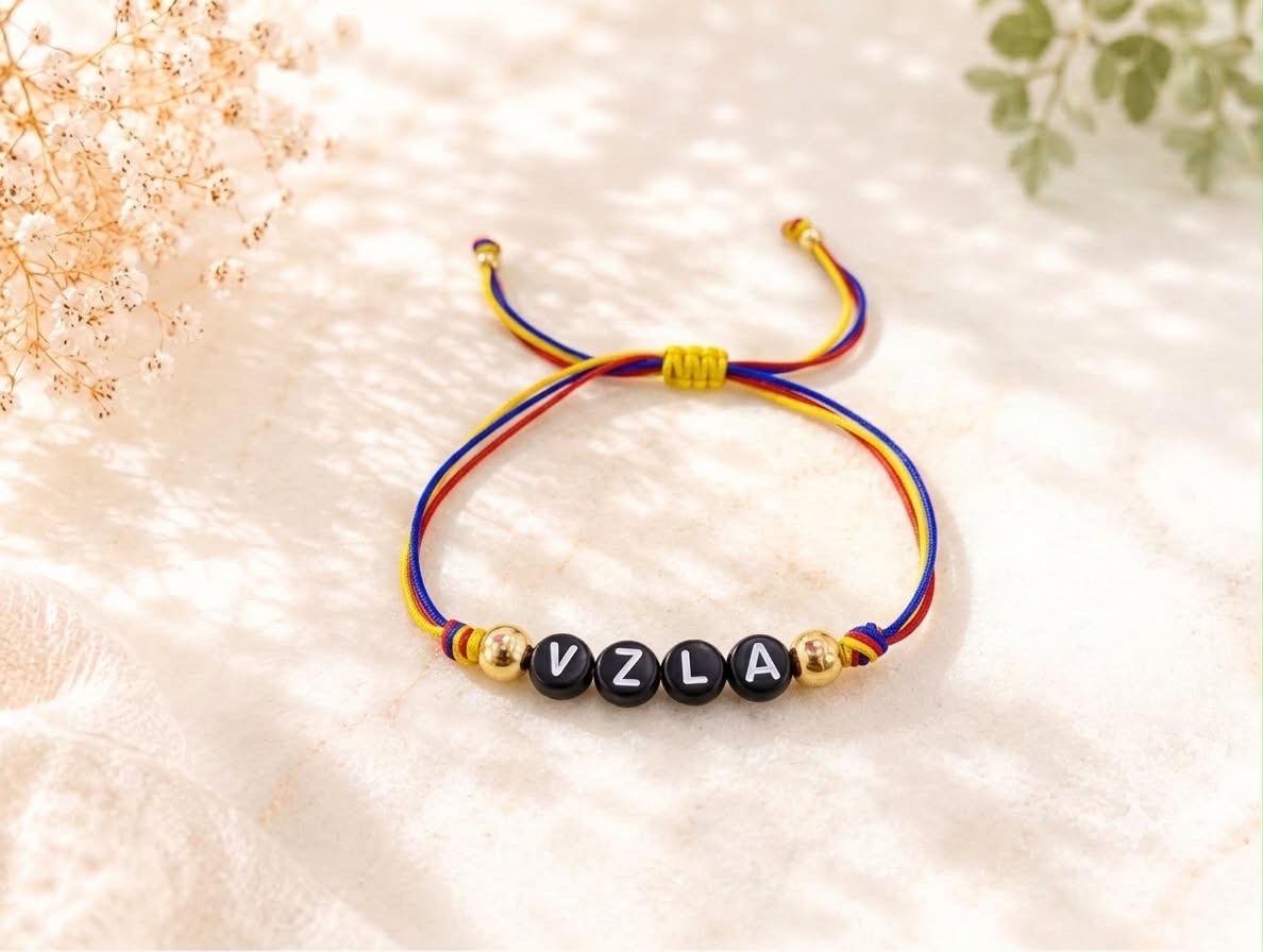 41082-3 Pulsera hilo vzla negro redondo (BAJO PEDIDO)