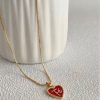 20024 - Collar armado corazon fe rojo