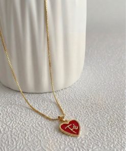 20024 - Collar armado corazon fe rojo