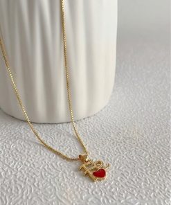 20044 - Collar armado FE con corazon rojo