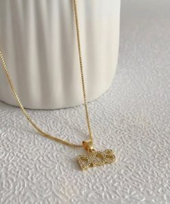 20401 - Collar armado dios con cristales