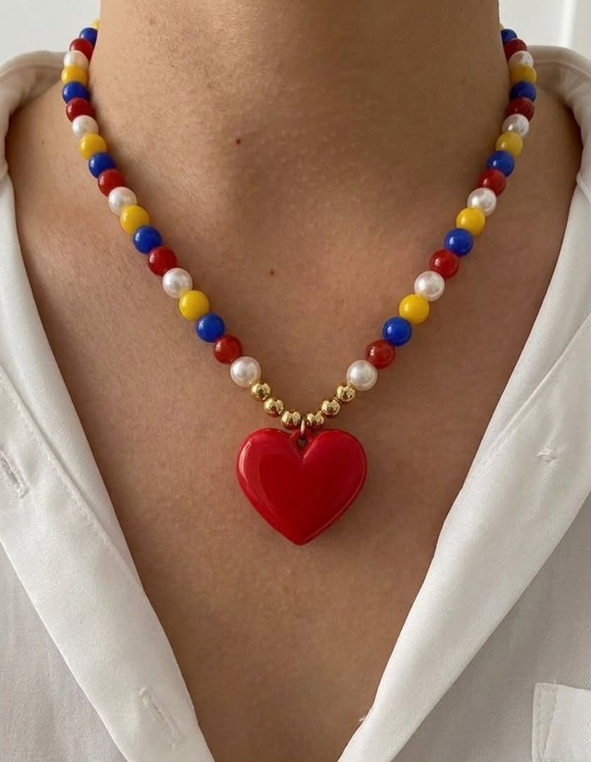 21028-1 Collar Armado Corazon Venezuela