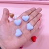 20415-5 Dije x3 Pack Acrilico Corazon mediano azul claro