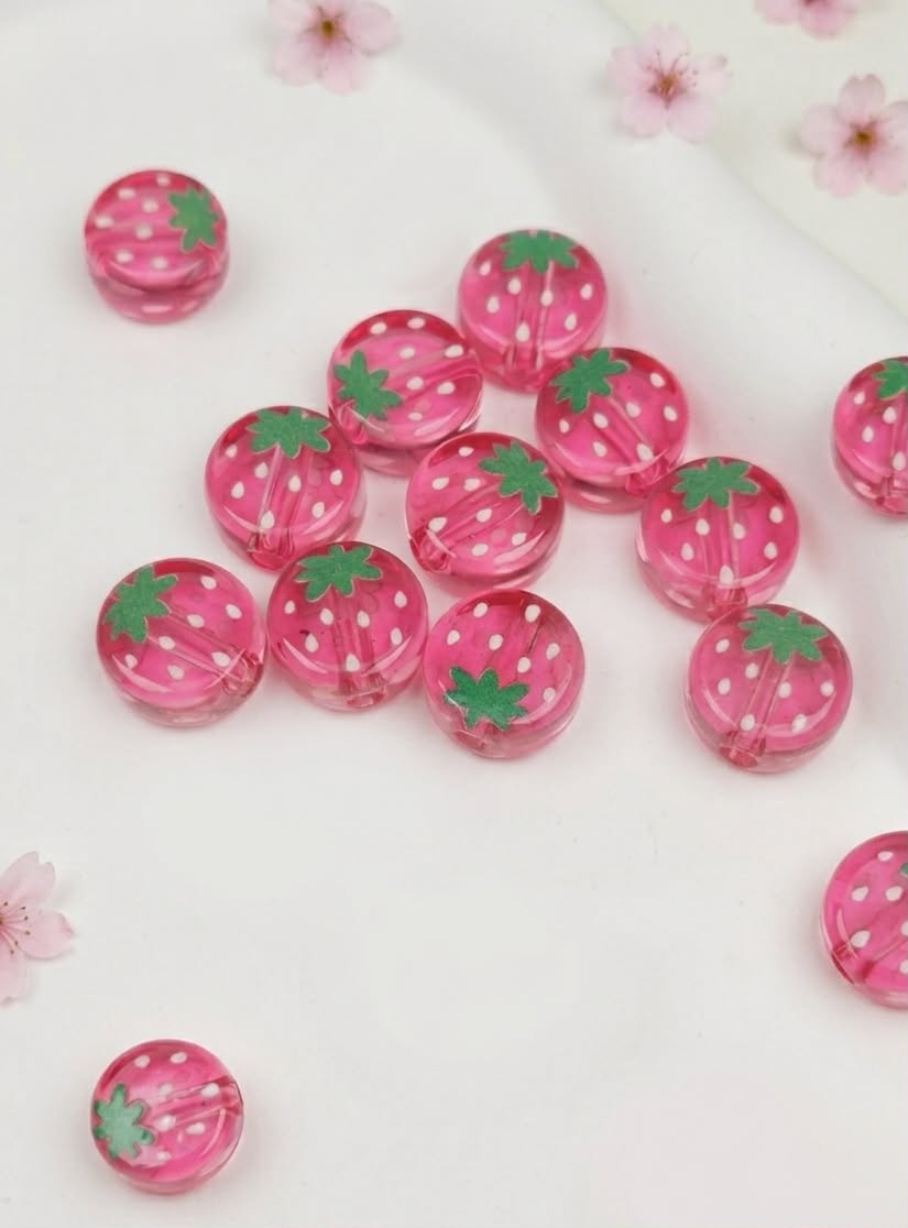 20421 - Dije Acrilico x5 pack de fresas